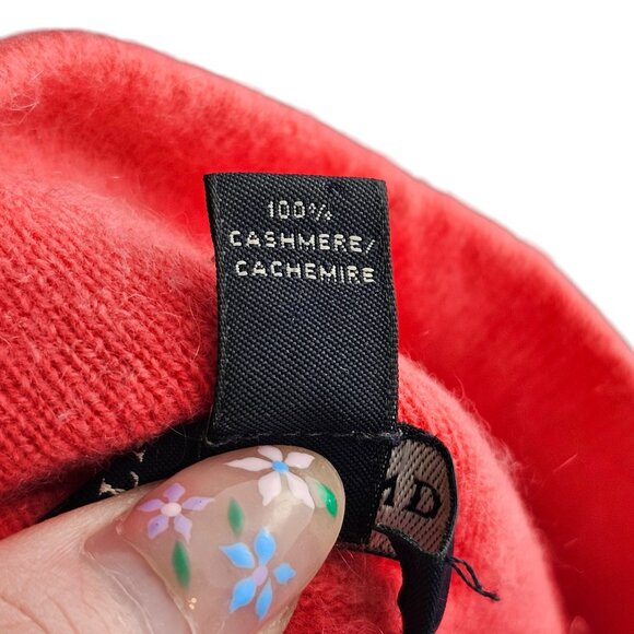 Lands End 100% Cashmere Bright Pink Mock Neck Sweater S M - Picture 7 of 8